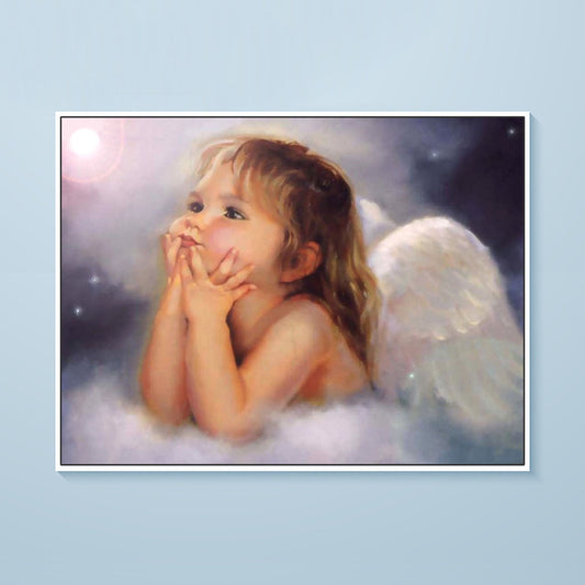 50x40CM Angel&Pigeon Full Diamond Painting NO Frame Round diamond