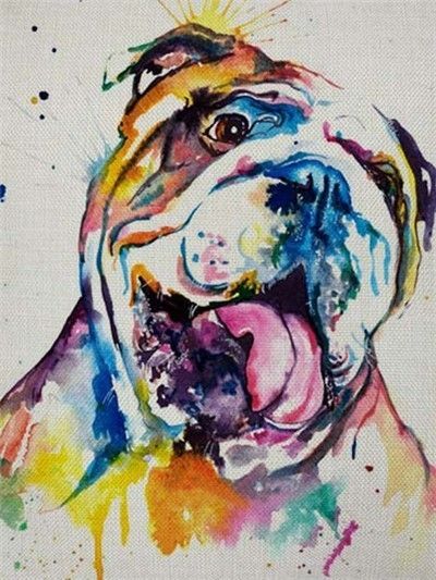 Dog No Framed DIY Oil Painting By Numbers 40*50CM