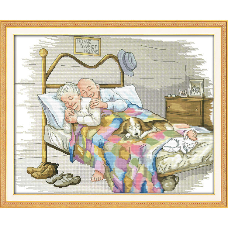 Love 57×46cm Cross Stitch Kits 11CT Stamped Full Range of Embroidery Starter Kit for Beginners Pre-Printed Pattern