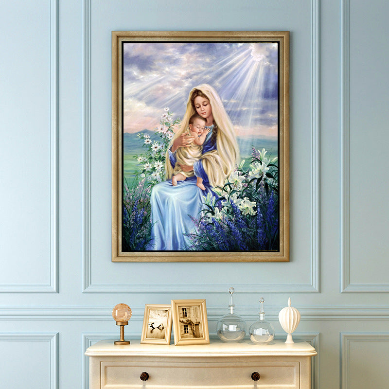 60x80CM Mary Full Diamond Painting NO Frame Round diamond