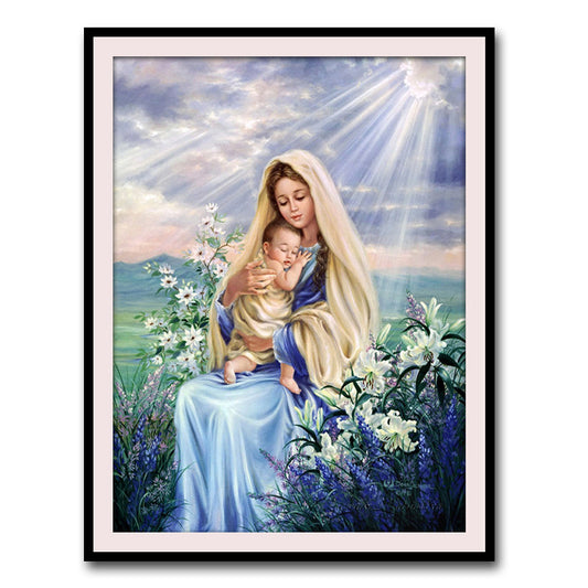 60x80CM Mary Full Diamond Painting NO Frame Round diamond