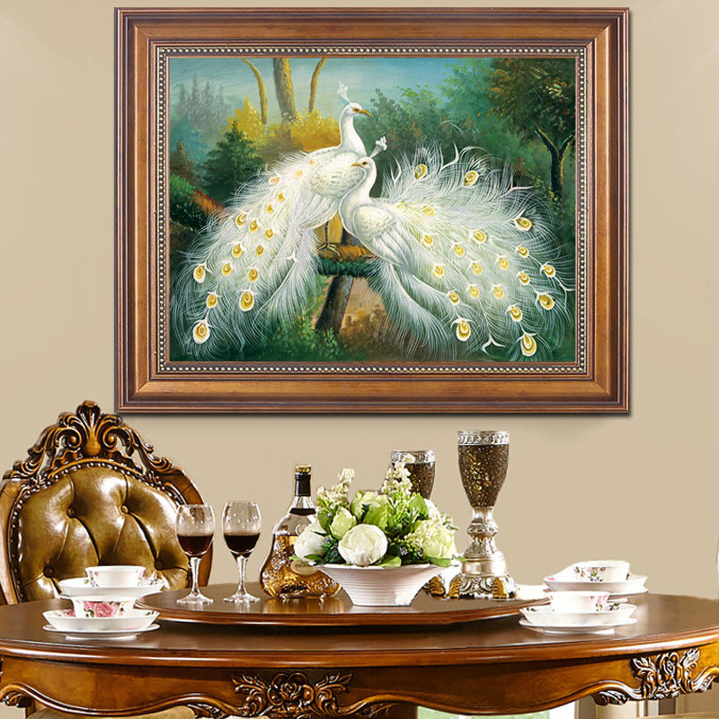 70x60CM -  Peacock DIY 5D full Diamond Painting no frame