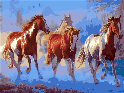 Horse No Framed DIY Oil Painting By Numbers Canvas Wall Art For Living Room Home Decor 40*50CM