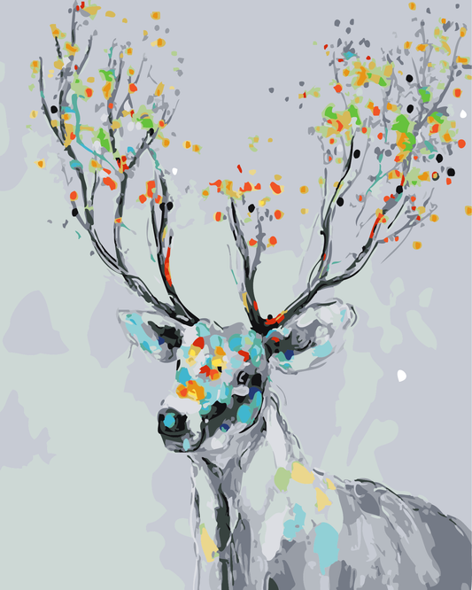 Deer No Framed DIY Oil Painting By Numbers Canvas Wall Art For Living Room Home Decor 40*50CM