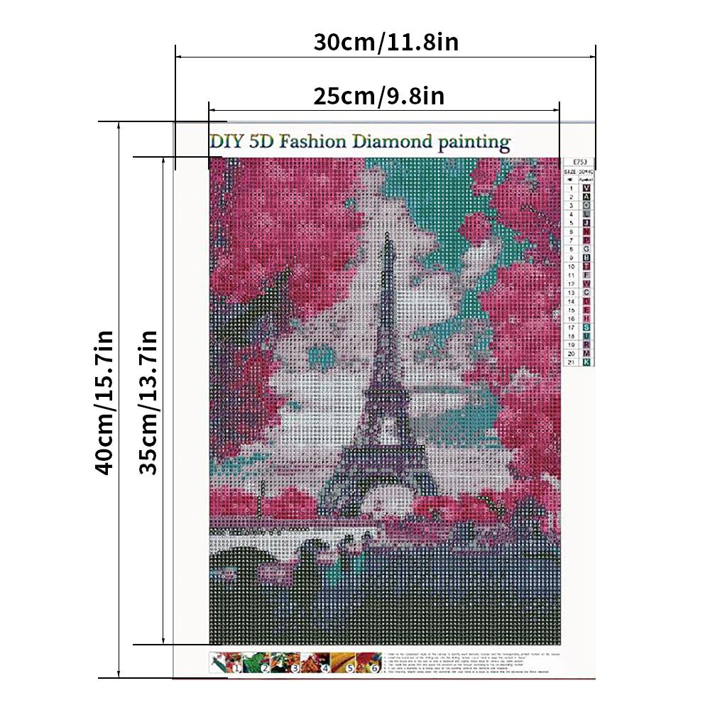 30X40CM Eiffel  5D Full Diamond Painting DIY Pictures E753