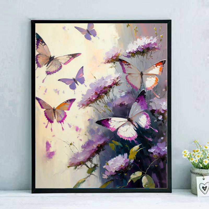 Butterfly No Framed DIY Oil Painting By Numbers 40*50CM