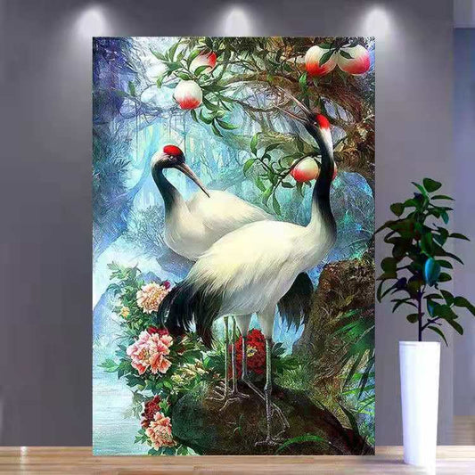 50x70cm Red-crowned Crane 5d diy diamond painting full drill NO FRAME