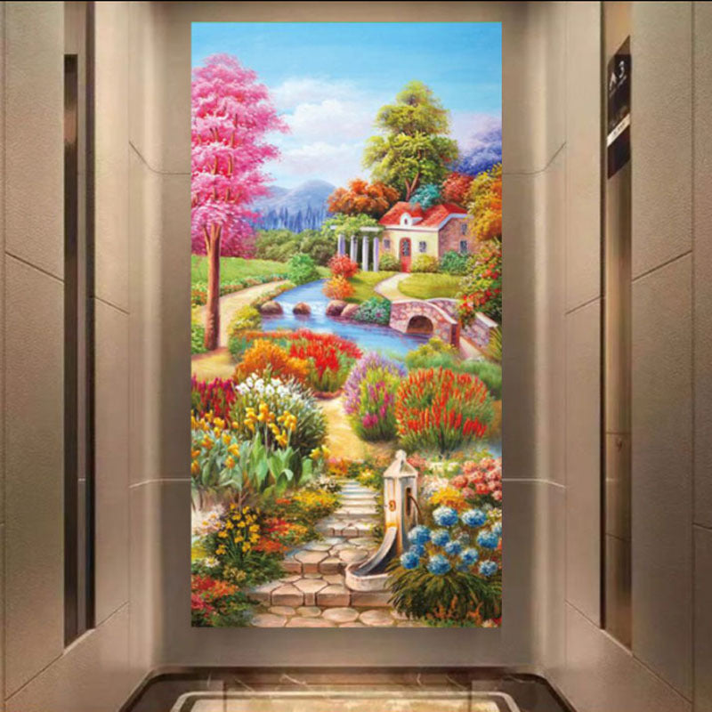 50X90CM-Dream home 3 فروع 11CT مختومة عبر الغرز مجموعة كاملة من التطريز للمبتدئين أنماط مطبوعة مسبقًا