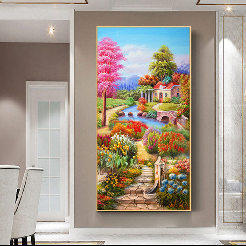 50X90CM-Dream home 3 فروع 11CT مختومة عبر الغرز مجموعة كاملة من التطريز للمبتدئين أنماط مطبوعة مسبقًا