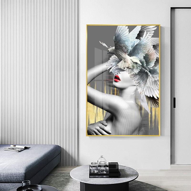 60x80CM-Lady- DIY 5D full Diamond Painting