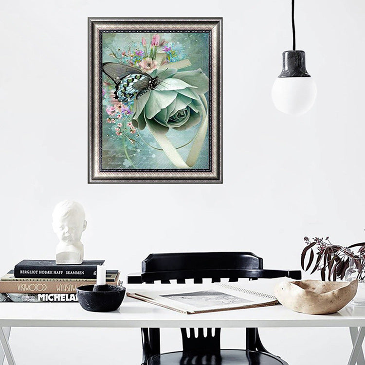 40X50CM - Butterfly Flower DIY 5D Full Diamond Painting NO Frame