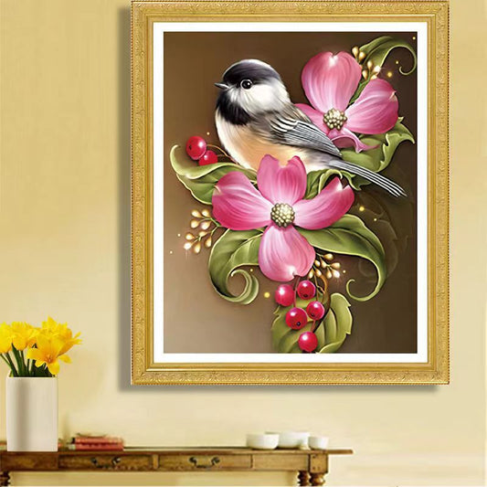 50X60CM - Bird Flower DIY 5D Full Diamond Painting NO Frame