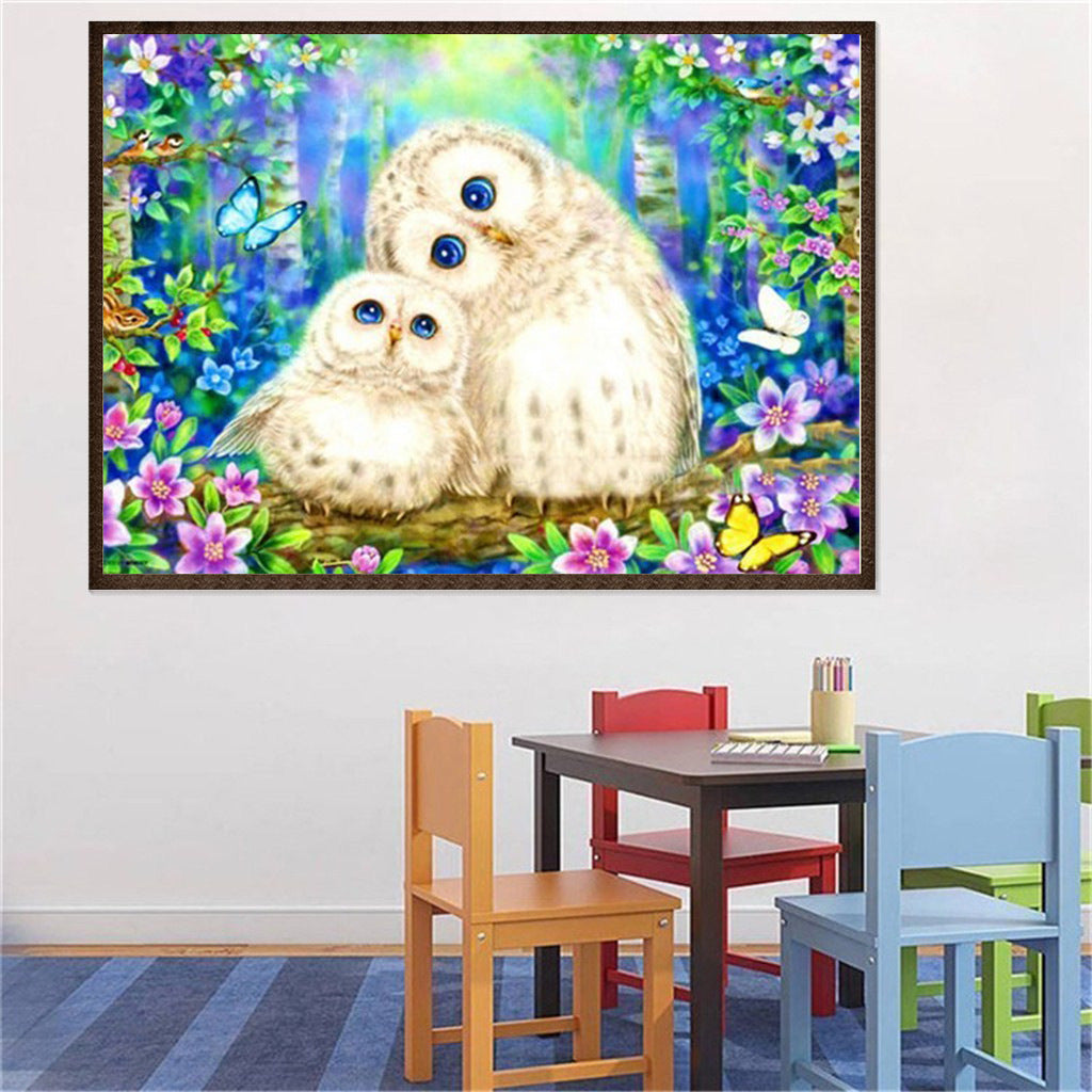 50X70CM - Owl DIY 5D Full Diamond Painting NO Frame