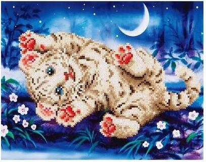 40x30cm Tiger 5d diy diamond painting full drill NO FRAME M7285