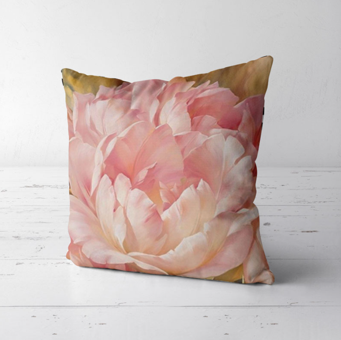 peony flower DIY Embroidery Pillow Case DIY Cross Stitch Needlework Sets Home Decoration(Pillow core not included)