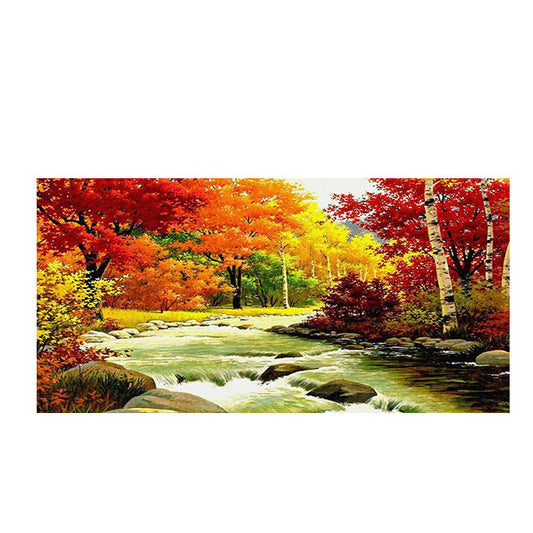 120x50cm Autumn River 5d diy diamond painting full drill NO FRAME