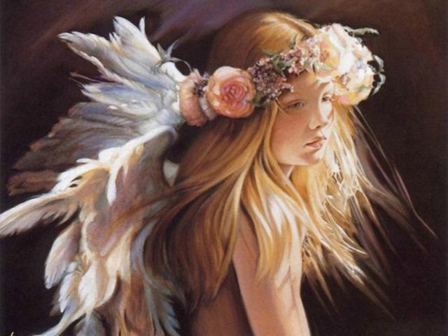 50x40cm Angel girl 5d diy diamond painting full drill NO FRAME