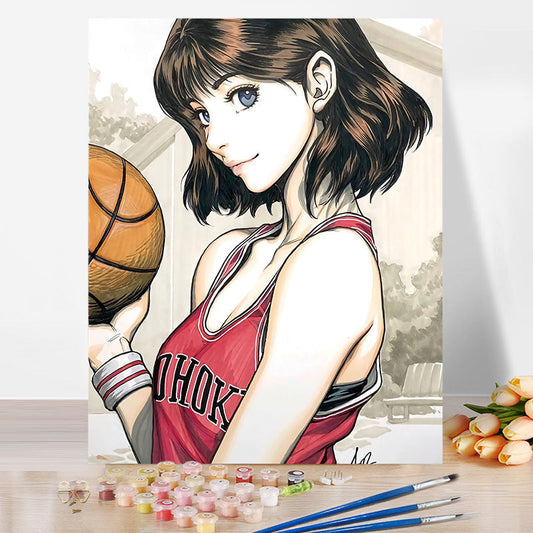 SLAM DUNK لوحة زيتية ذاتية الصنع بدون إطار بالأرقام 40*50 سم 