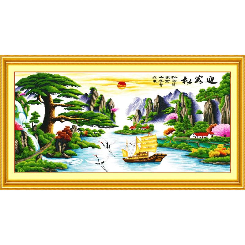 140x64cm Landscape Finished Cross Stitch Home Decoration