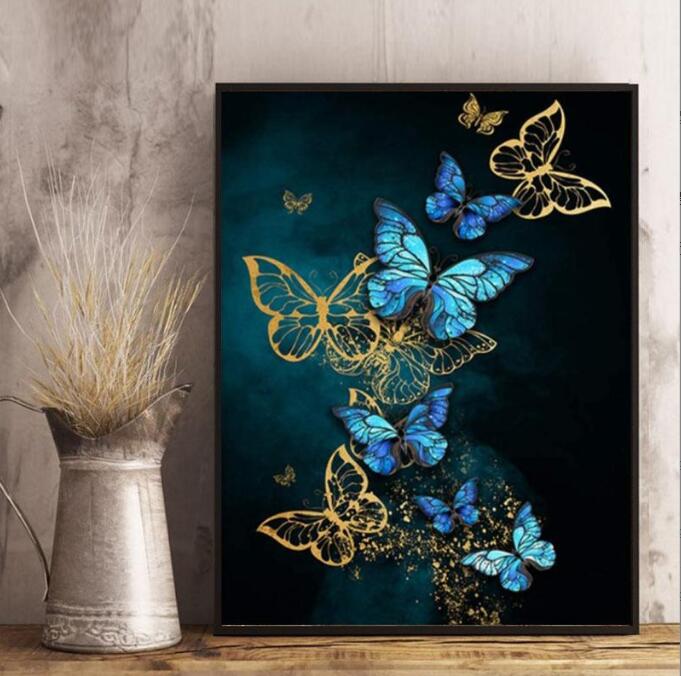 Butterfly No Framed DIY Oil Painting By Numbers 40*50CM